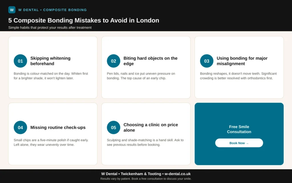 5 Composite bonding mistake to avoid in london