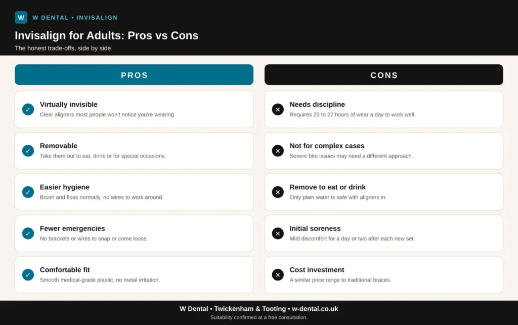 Invisalign for Adults: Pros vs Cons